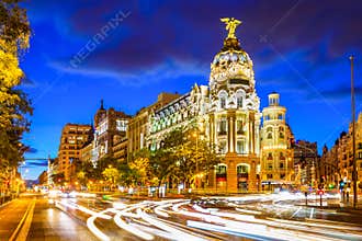 Madrid Spain at Gran Via
