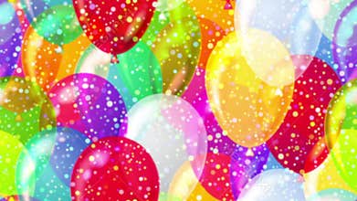 Flying balloons, seamless loop