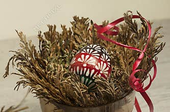 Easter egg in Jericho rose