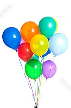 Party Balloons on white