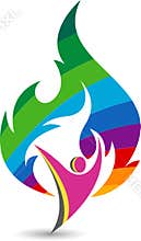 Active flame logo