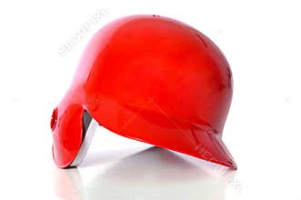 Red Baseball Helmet