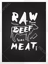 Raw beef meat