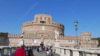Castle and Bridge of San Angelo. Rome, Italy - Fe