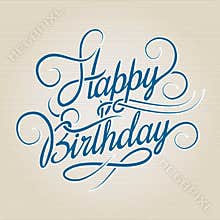 Happy Birthday hand drawn lettering