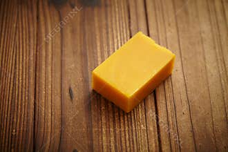 Honey soap on wood