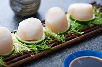 Traditional Japanese seafood