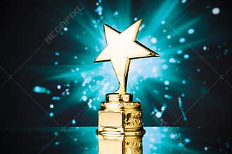 Gold star trophy