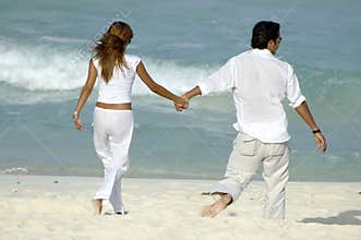 Couple holding hands