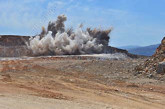 Blasting stone area