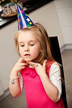 Girl celebrating birthday.