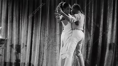 Young couple performing ritual dance