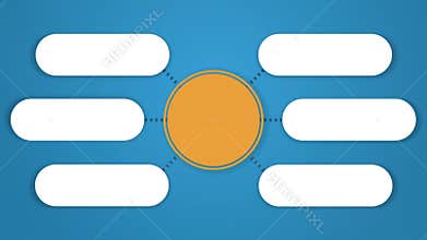Circle tree diagram for presentation.typo topic box. 6
