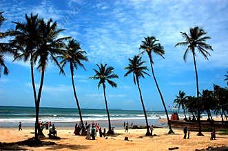 The beach of Goa-India.