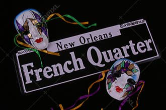 French Quarter and two Masks