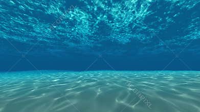 Underwater, ocean surface and bottom
