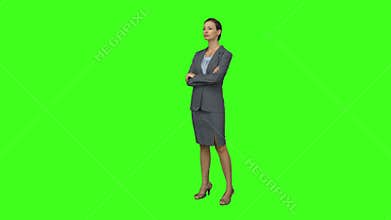 Businesswoman standing with arms crossed