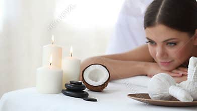 Woman at spa session
