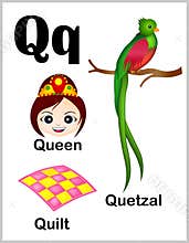 Alphabet letter Q pictures