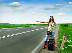 Female hitch-hiker