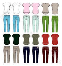 Set of women's clothes