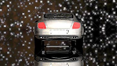 Luxury car under the stars