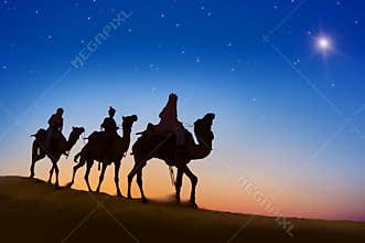 Three Wise Men Desert Night