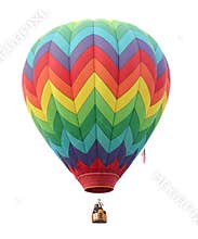 Hot Air Balloon on White