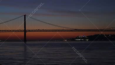 The 25th of April Bridge in Lisbon, Portugal
