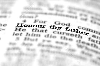 New Testament Scripture Quote Honor Thy Father