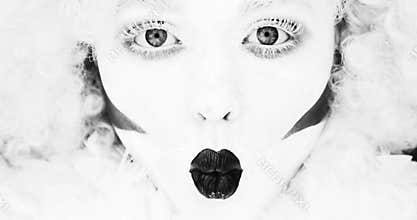 Clown woman expression