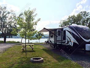 Travel trailer rv camping