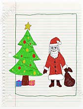 Christmas card - child drawing