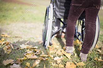 Pusching wheelchair