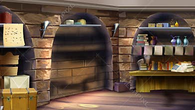 Castle room interior. Image 02