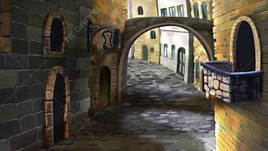 The street in the old town