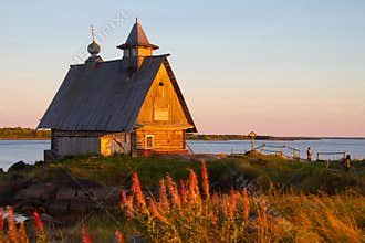 Kem, Karelia, church on the bank of the White Sea