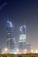 Bahrain Financial Harbour - night scene