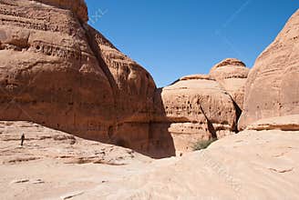Canyon in archaeological site Madain Saleh Saudi Arabia