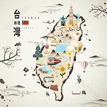 Taiwan travel map