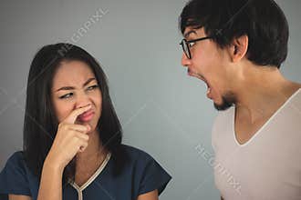 Bad breath from husband.