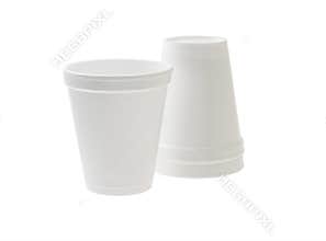 Disposable styrofoam cups