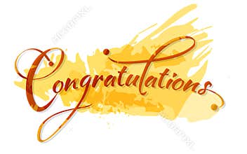 Congratulations calligraphy
