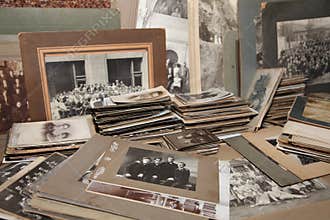A collection of family photos from the 1800's to 1940's