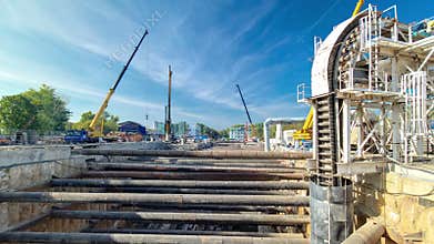 Construction of a new circular metro line. Russia