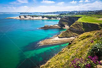 Panoramic view of the coast of Santander from the Bella Vista li