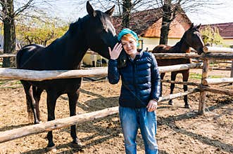 Woman with horse