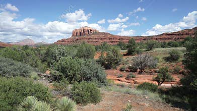 Crane Shot of Cathedral Rock in Sedona Arizona