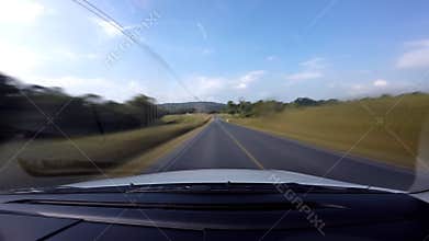 Time lapse moment car on road