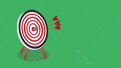 Success and Strategy Concept - Arrow Bullseye Target with space for your text.